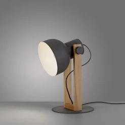 Best Just Light Flexible Tischlampe Holz Metall E27 45 cm Industrial