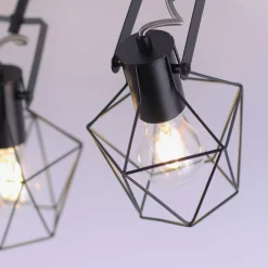 Sale Just Light Flexibler Deckenspot Holz Metall Schwarz E27 Vintage