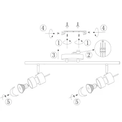 Steinhauer Flexibler Deckenspot Metall inkl. GU10 zielgerichtet* Spots|Badezimmer Lampe