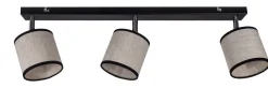Belis Flexibler Deckenspot Stoff Schwarz Beige E14 65 cm lang* Flurlampen|Bürolampen
