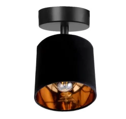 Belis Flexibler Deckenstrahler Stoff Metall E27 rund Ø15 cm* Spots|Flurlampen