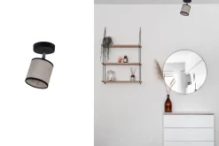 Belis Flexibler Deckenstrahler blendarm Stoff E14 B:10 cm* Flurlampen|Bürolampen