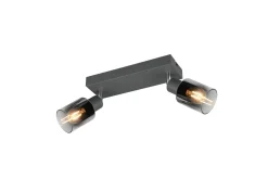 New Trio Reality Flexibler Deckenstrahler Rauchglas Metall E14 T:27,5 cm