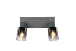 New Trio Reality Flexibler Deckenstrahler Rauchglas Metall E14 T:27,5 cm