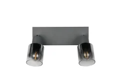 New Trio Reality Flexibler Deckenstrahler Rauchglas Metall E14 T:27,5 cm