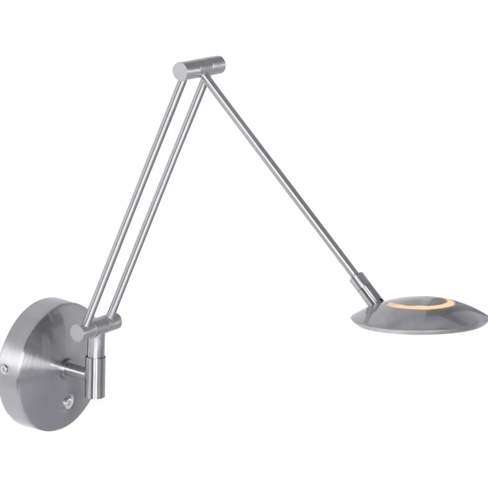 Steinhauer Flexibler LED Wandstrahler in Stahl mit Stecker dimmbar* Led Lampen|Spots