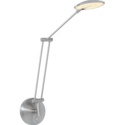 Steinhauer Flexibler LED Wandstrahler in Stahl mit Stecker dimmbar* Led Lampen|Spots