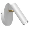 New Luminex Flexibler Wandspot Weiß Gold GU10 H:19,5 cm stilvoll