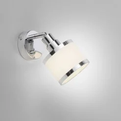 Just Light Flexibler Wandstrahler Chrom Metall E14 blendarm* Flurlampen|Bürolampen