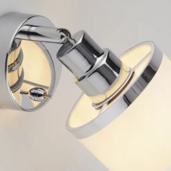 Just Light Flexibler Wandstrahler Chrom Metall E14 blendarm* Flurlampen|Bürolampen