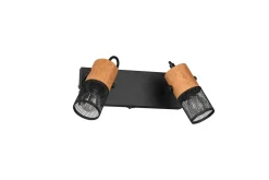 Trio Reality Flexibler Wandstrahler Metall Holz B:26 cm E14 Schalter* Flurlampen|Bürolampen
