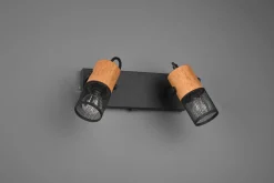 Trio Reality Flexibler Wandstrahler Metall Holz B:26 cm E14 Schalter* Flurlampen|Bürolampen