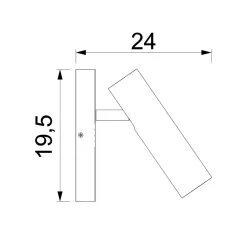 Luminex Flexibler Wandstrahler Metall GU10 H:19,5 cm elegant* Wohnzimmerlampen|Metall Lampen