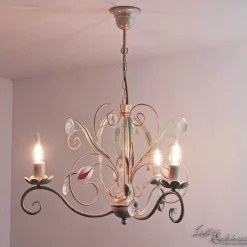 Luminex Florale Hängeleuchte Ø62cm 3-flmg* Glaslampen|Florale Lampen