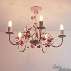 Luminex Florale Hängeleuchte Ø62cm 3-flmg* Glaslampen|Florale Lampen