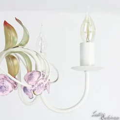 Luminex Florale Hängeleuchte Ø62cm 3-flmg* Glaslampen|Florale Lampen