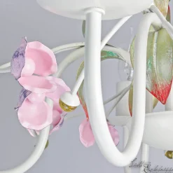 Luminex Florale Hängeleuchte Ø62cm 3-flmg* Glaslampen|Florale Lampen