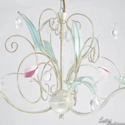 Luminex Florale Hängeleuchte Ø62cm 3-flmg* Glaslampen|Florale Lampen