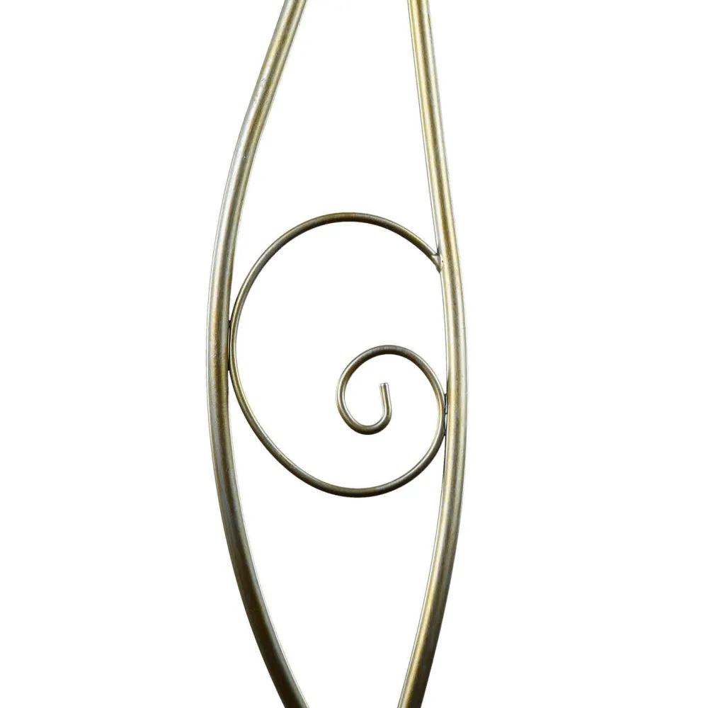 Luminex Florale Stehlampe Wohnzimmer in Gold Alabaster Glas* Glaslampen|Florale Lampen