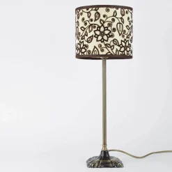 Giovanni Battista Florale Tischleuchte E14 Abat Weiß* Wohnzimmerlampen|Messinglampen