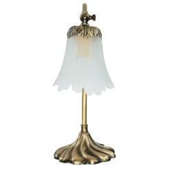 Giovanni Battista Florale Tischleuchte Tischlampe E14* Glaslampen|Metall Lampen