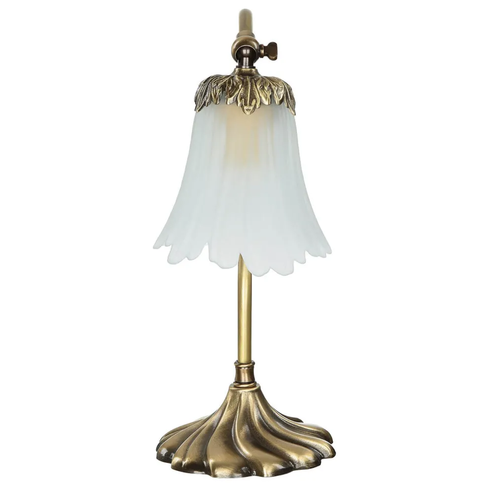 Giovanni Battista Florale Tischleuchte Tischlampe E14* Glaslampen|Metall Lampen