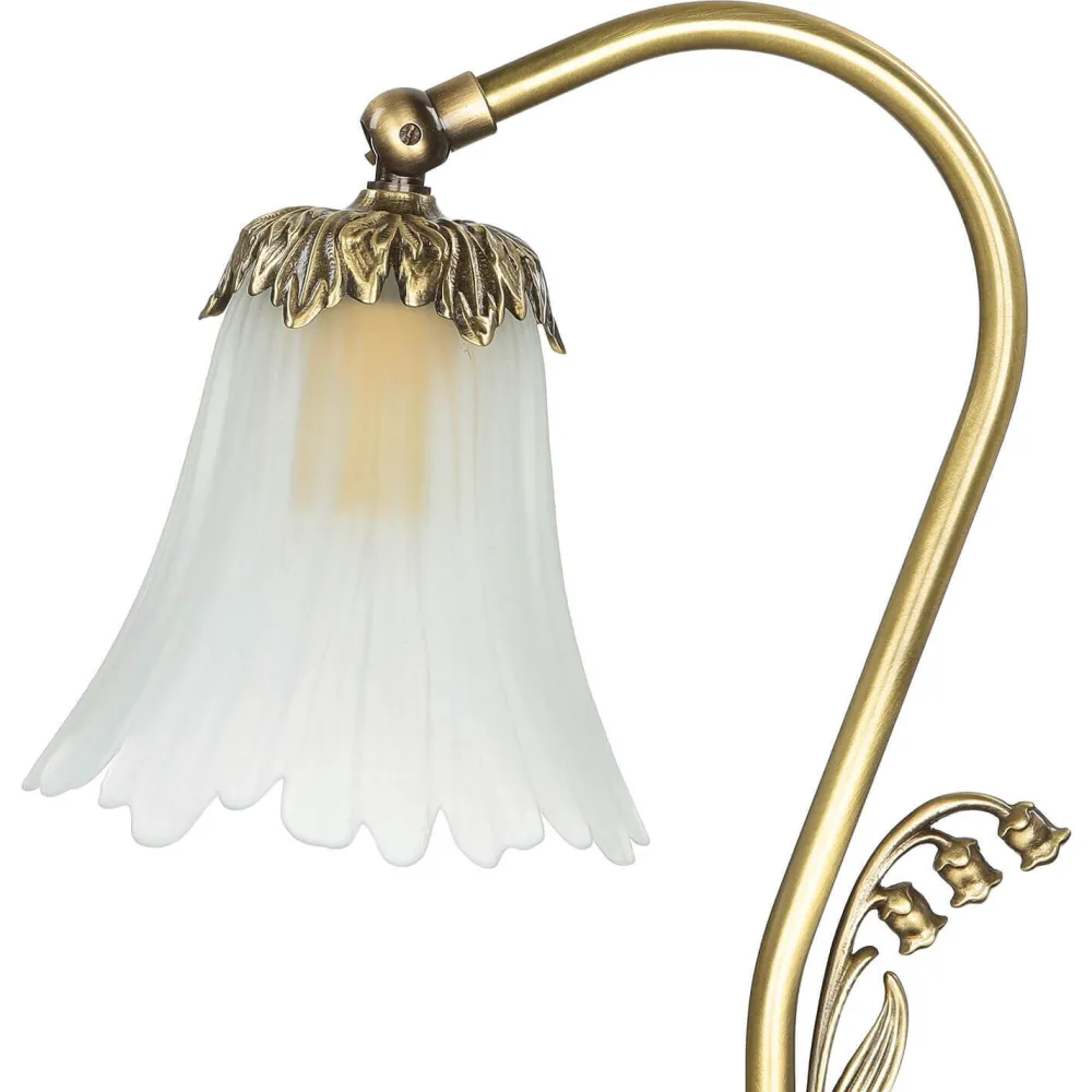 Giovanni Battista Florale Tischleuchte Tischlampe E14* Glaslampen|Metall Lampen