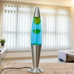 New Easylight Frische Lavalampe Blau Gelb Retro Design JENNY