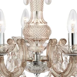 Searchlight Funkelnder Kronleuchter Glas Kristall Ø 48 cm 5x E14* Hängelampen|Wohnzimmerlampen