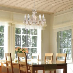 Searchlight Funkelnder Kronleuchter Glas Kristall Ø 48 cm 5x E14* Hängelampen|Wohnzimmerlampen