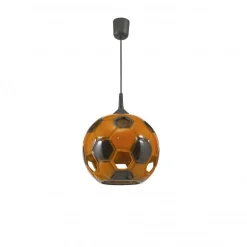 Lampex Fussballleuchte Pendel orange schwarz*Kinder Keramiklampen|Kinderzimmerlampen