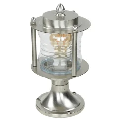 Lido Garten Wegbeleuchtung in Nickel Echt-Messing H:29cm* Rustikale Lampen|Metall Lampen