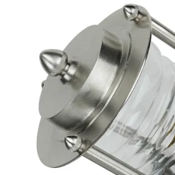 Lido Garten Wegbeleuchtung in Nickel Echt-Messing H:29cm* Rustikale Lampen|Metall Lampen