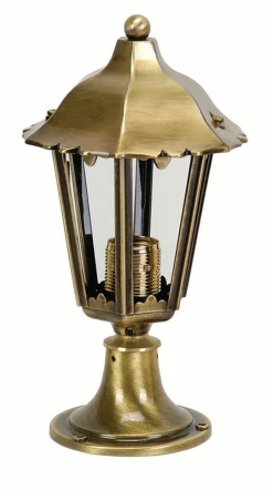 Lido Gartenbeleuchtung Messing H:28cm dekorativ THASOS* Außenleuchten Antik|Außenleuchten Messing