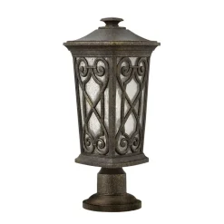 Elstead Gartenleuchte Braun Aluminium Regenglas Weg außen