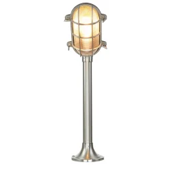 Lido Gartenleuchte Messing H:62cm in Nickel Weg Terrasse* Rustikale Lampen|Metall Lampen