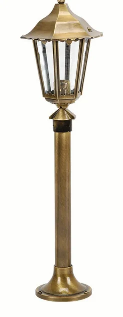 Lido Gartenleuchte SITIA Messing H:74cm Rustikal außen* Außenleuchten Antik|Gartenlaternen