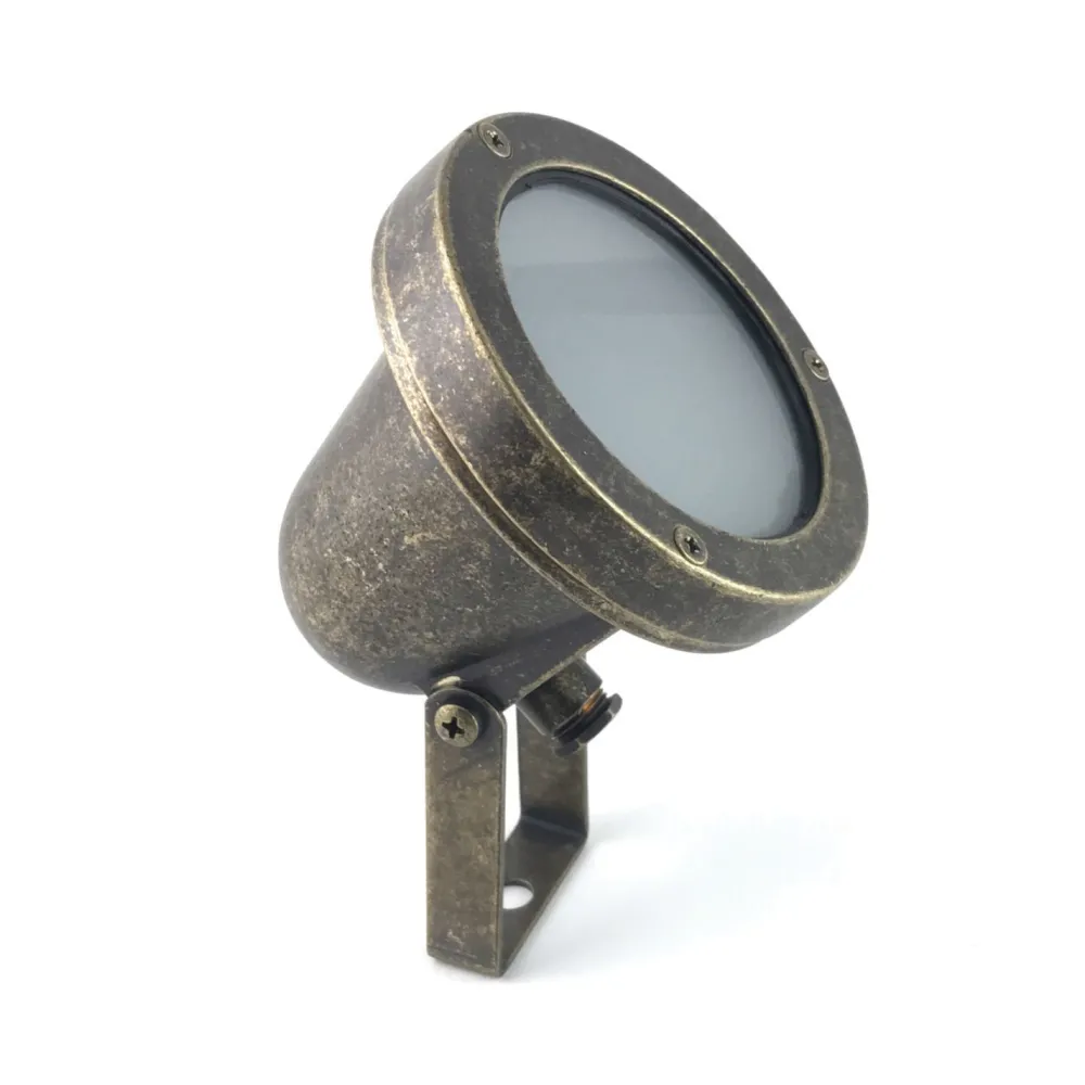 Sale Andromeda Gartenstrahler Boden H: 10 cm klein IP64 GU10 Messing Glas