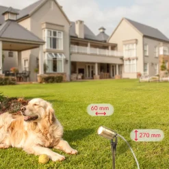 New Lido Gartenstrahler mit Erdspieß Messing massiv GU10 IP64