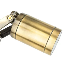 New Lido Gartenstrahler mit Erdspieß Messing massiv GU10 IP64