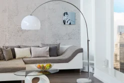 Invicta Interior Gebogene Standlampe Retro 175cm* Retro Lampen|Designerlampen