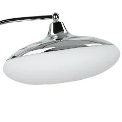 Invicta Interior Gebogene Tischleuchte Bauhaus rund 45cm* Glaslampen|Designerlampen