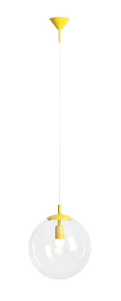 ALDEX Gelbe Hängelampe Glas Kugel rund Ø30 cm E27 dekorativ* Bürolampen|Feuchtraumleuchten
