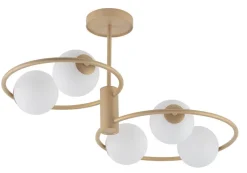 Sigma Gemütliche Deckenlampe Glas Kugel Metall L:70 cm G9* Deckenleuchten|Kugellampen