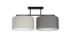 Belis Gemütliche Deckenlampe Stoff Grau Graphit E27 L:70 cm* Bürolampen|Wohnzimmerlampen