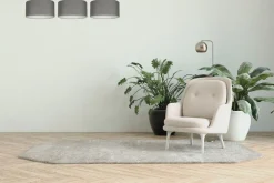 Belis Gemütliche Deckenlampe Stoff Graphit Weiß E27 3-flammig* Bürolampen|Wohnzimmerlampen