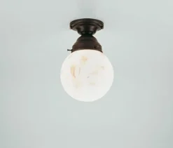 Discount Berliner Messingleuchten Gemütliche Deckenleuchte Antik Messing Glas Marmor E27