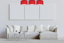 Belis Gemütliche Deckenleuchte Stoff Schwarz Rot E27 100 cm* Bürolampen|Wohnzimmerlampen