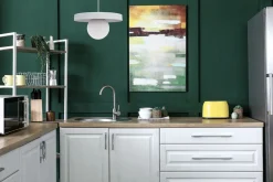 Belis Gemütliche Pendelleuchte Glas Metall Weiß E27 Ø30 cm