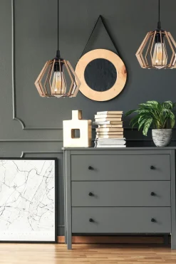 Online Belis Gemütliche Pendelleuchte Holz E27 20,5 cm Schwarz Natur